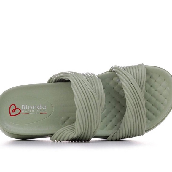 BLONDO CASSIDY TWISTED WATER RESISTANT SLIDES SANDALS MINT GREEN NWT SZ 8 - Picture 6 of 10